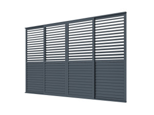 Panou culisant reglabil pentru pergolele Aplux, aluminiu, antracit, 4 m