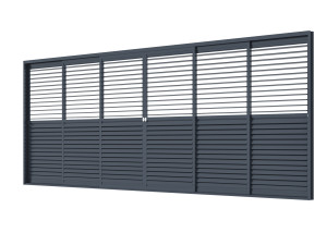 Panou culisant reglabil pentru pergolele Aplux, aluminiu, antracit, 6 m