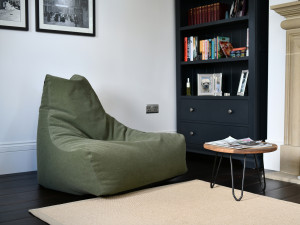 Fotoliu puf Suede Moss pentru interior, verde