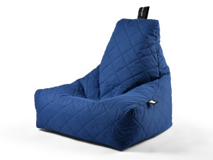 Fotoliu puf Quilted matlasat pentru exterior si interior, albastru