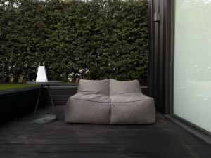Canapea puf B-Lounge pentru exterior si interior, gri