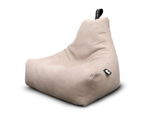 Fotoliu puf Luxury pentru interior, imitatie de piele, bej