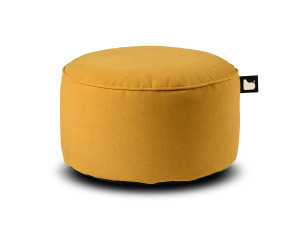Taburet puf rotund Suede Mustard pentru interior, galben