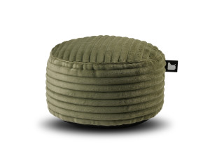 Taburet puf rotund Cord pentru interior, catifea, verde