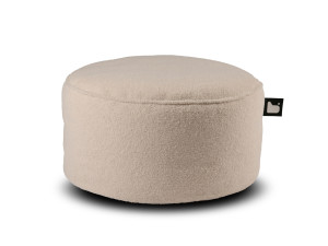 Taburet puf rotund Teddy pentru interior, bej
