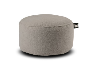 Taburet puf rotund Teddy pentru interior, gri