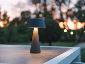 Lampa de gradina si terasa B-Lamp Smoke Grey cu LED, 12x12x20 cm, gri