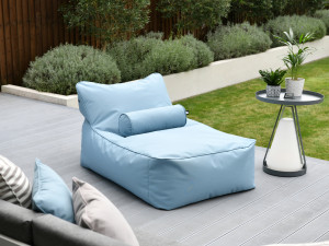 Sezlong puf Mighty pentru exterior si interior, albastru deschis