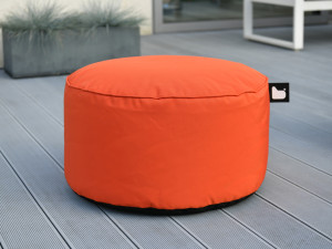 Taburet puf rotund Mighty pentru exterior si interior, portocaliu