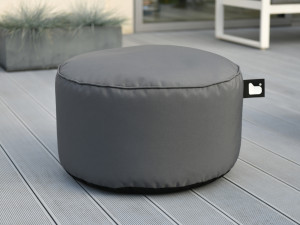Taburet puf rotund Mighty pentru exterior si interior, gri