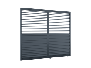 Panou fix cu lamele reglabile pentru pergolele Aplux, aluminiu, antracit, 3 m