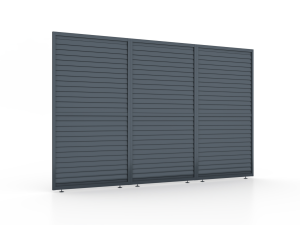 Panou fix cu lamele reglabile pentru pergolele Aplux, aluminiu, antracit, 4 m