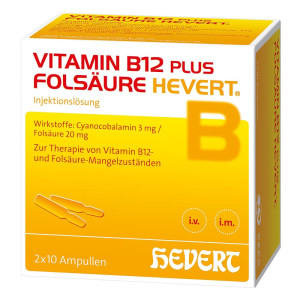 Vitamin B12 plus Folsäure Hevert Ampullen-Paare