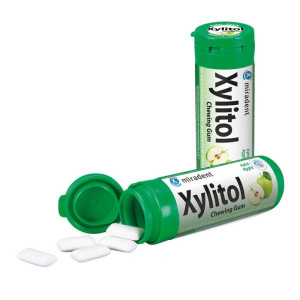 Miradent Xylitol Zahnpflegekaugummi Chewing Gum Kids Apfel