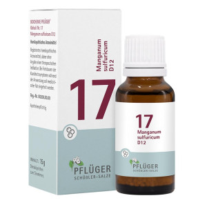 Schüßler-Salze Biochemie Pflüger 17 Manganum Sulfur. D12 Gl.