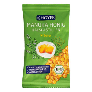 Hoyer Manukahonig Halspastillen Mgo 250+ Kräuter