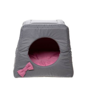 COMFY BUDKA LOLA TRIO 43x43x39 SZARY/RÓŻOWY