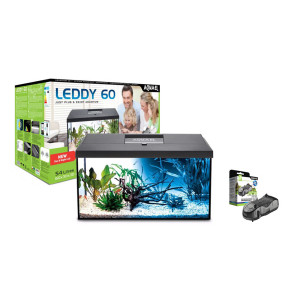 ZESTAW AKWARIOWY LEDDY DAY&NIGHT 60 CZARNY + NAPOWIETRZACZ MINIBOOST 200