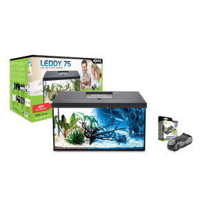 ZESTAW AKWARIOWY LEDDY DAY&NIGHT 75 CZARNY + NAPOWIETRZACZ MINIBOOST 200