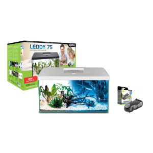 ZESTAW AKWARIOWY LEDDY DAY&NIGHT 75 BIAŁY + NAPOWIETRZACZ MINIBOOST 200