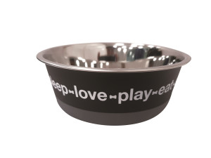 HAVE A PET MISKA METALOWA TEXT 420 ML