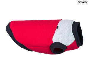 AMIPLAY BLUZA DENVER 30 CM YORKSHIRE TERRIER CZERWONO-SZARY
