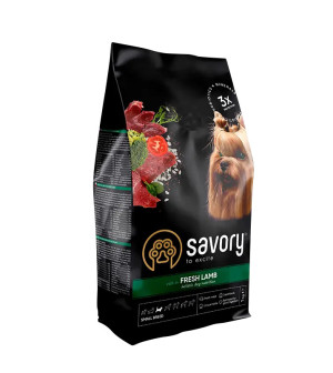 SAVORY KARMA SUCHA Z JAGNIĘCINĄ DLA PSÓW DOROSŁYCH MAŁYCH RAS 3 KG