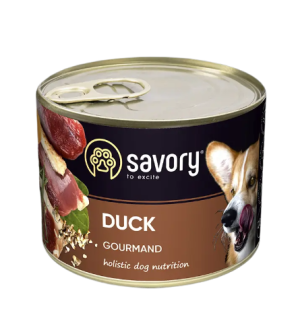 SAVORY KARMA MOKRA Z KACZKĄ DLA WYBREDNYCH PSÓW WSZYSTKICH RAS 200 G