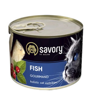 SAVORY MOKRA KARMA PASZTET Z RYBĄ DLA WYBREDNYCH KOTÓW 200 G