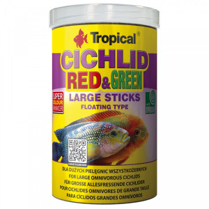 TROPICAL CICHLID RED&GREEN LARE STICKS 1000ML/300G