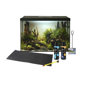 AQUAEL AKWARIUM CZARNE 72L Z WYPOSAŻENIEM