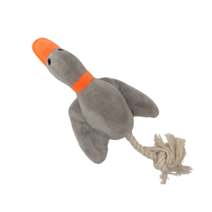 HAVE A PET ZABAWKA RUSTY PLUSH KACZKA SZNUR SZARA 33CM