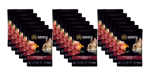 SAVORY SASZETKA DLA KOCIĄT Z JAGNIĘCINĄ I DYNIĄ W GALARECIE 18x85G