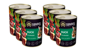 SAVORY PASZTET Z KACZKĄ DLA WYBREDNYCH KOTÓW 6x400 G