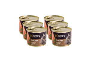 SAVORY PASZTET Z KURCZAKIEM DLA KOTÓW STERYLIZOWANYCH 6x200 G