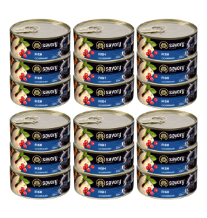 SAVORY PASZTET Z RYBĄ DLA WYBREDNYCH KOTÓW 18x100G