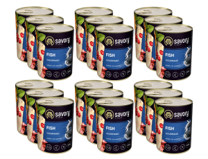 SAVORY PASZTET Z RYBĄ DLA WYBREDNYCH KOTÓW 18x400 G
