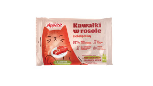 COMFY APPETIT SASZETKI CIELĘCINA W ROSOLE DLA STERYLIZOWANYCH KOTÓW 4X85G