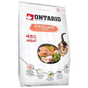 ONTARIO KARMA DLA KOTA STERYLIZOWANEGO Z ŁOSOSIEM 2KG
