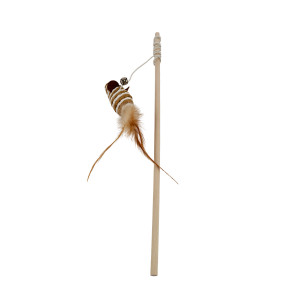 HAVE A PET ZABAWKA GAIA WĘDKA MYSZ Z PIÓRKAMI 40CM