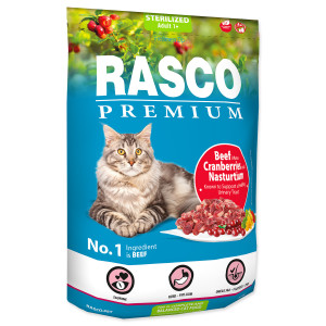 RASCO PREMIUM CAT STERILISED WOŁOWINA Z ŻURAWINĄ 400G