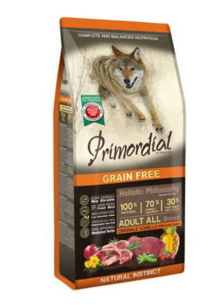 PRIMORDIAL GRAIN FREE DOG ADULT WILD BOAR&LAMB 12KG