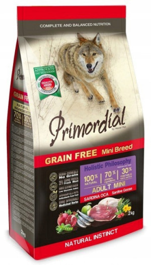 PRIMORDIAL GRAIN FREE DOG MINI ADULT SARDINE&GOOSE 2KG