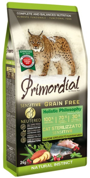 PRIMORDIAL GRAIN FREE CAT NEUTERED SENSITIVE SALMON 2KG