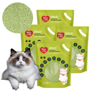 HAVE A PET ŻWIREK TOFU ZIELONA HERBATA 4x2,5 KG
