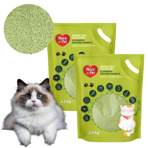 HAVE A PET ŻWIREK TOFU ZIELONA HERBATA 2x2,5 KG