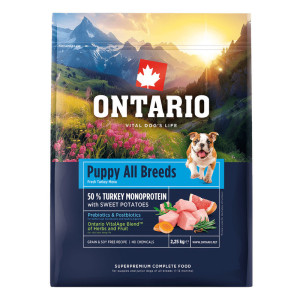 ONTARIO PUPPY ALL BREEDS MONOPROTEIN INDYK 2,25 KG