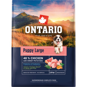 ONTARIO PUPPY & JUNIOR LARGE KURCZAK 2,25 KG