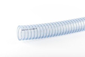 Transparente PVC-Spiralschläuche mit Stahlspirale