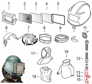 16) Regelkran incl. Schalldämpfer und CEJN Anschluss für Sandstrahlhelm Commander